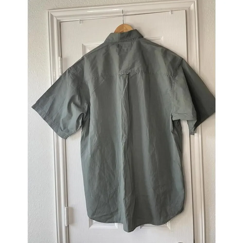 Columbia Men’s Green Button Down Short Sleeve Shirt Size XL - Picture 3 of 9